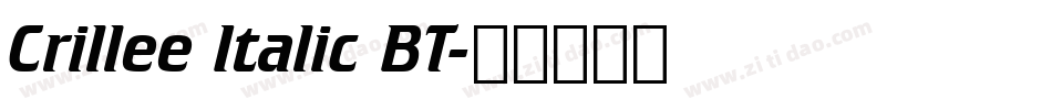 Crillee Italic BT字体转换